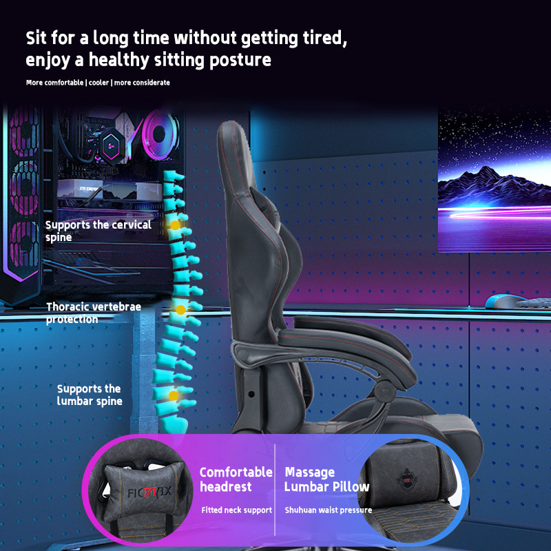 Gaming Chair Gaming Chair Office Long-Term Sitting Without Fatigue Home Modern Comfortable Office Chair Computer Chair Study Boss Chair